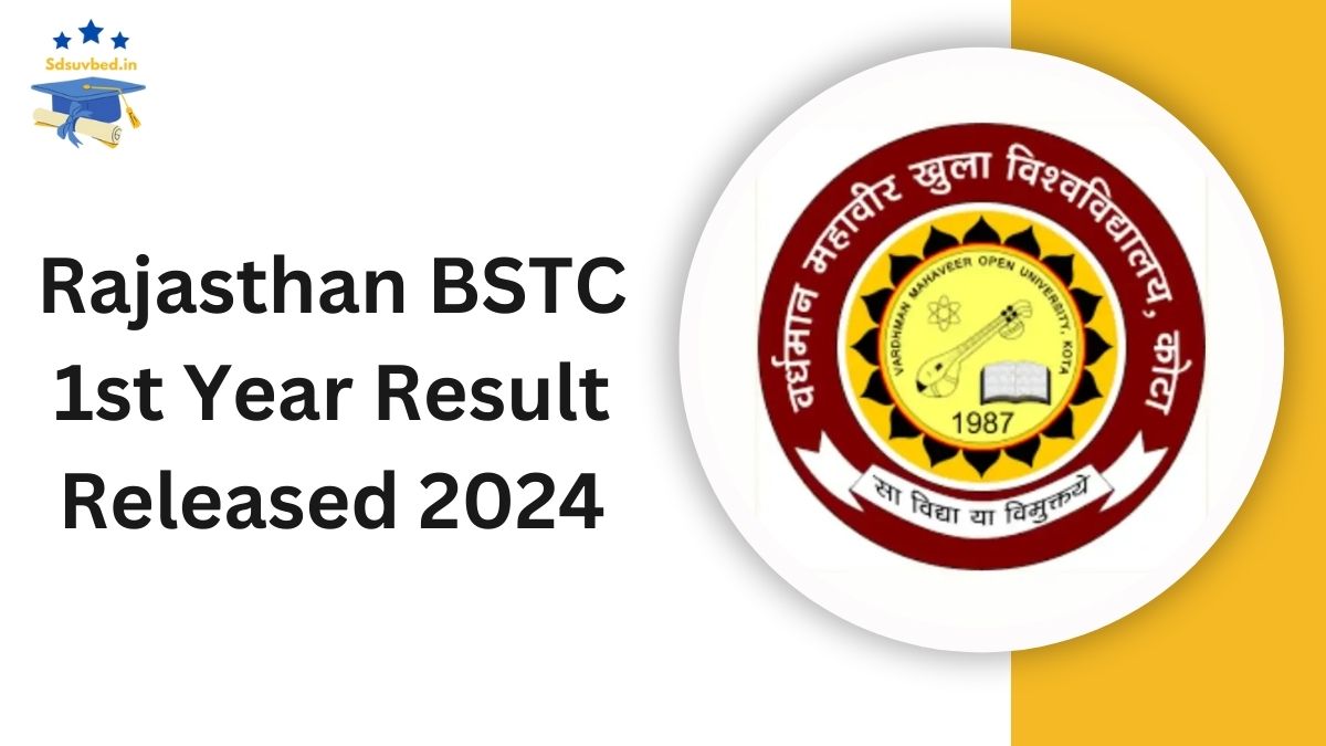 Rajasthan BSTC 1st Year Result 2024 Released Check Direct Link and