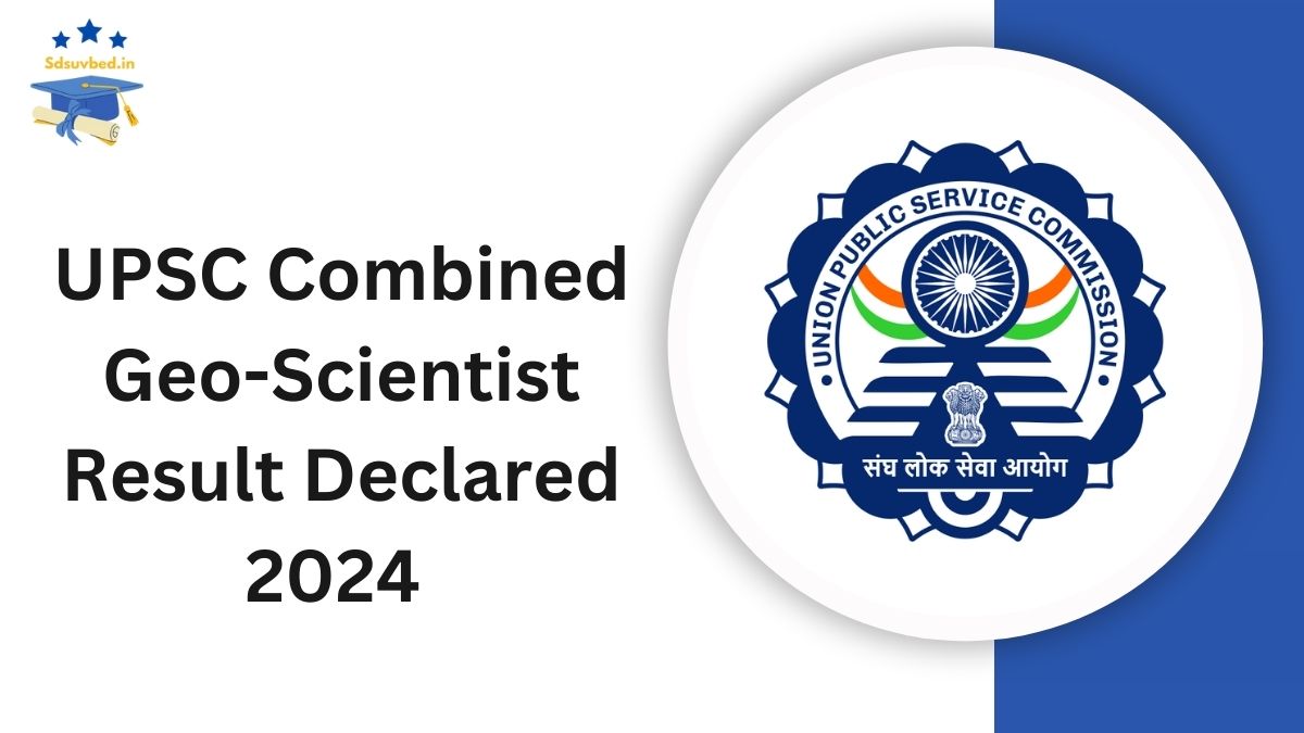 UPSC Combined Geo-Scientist Result