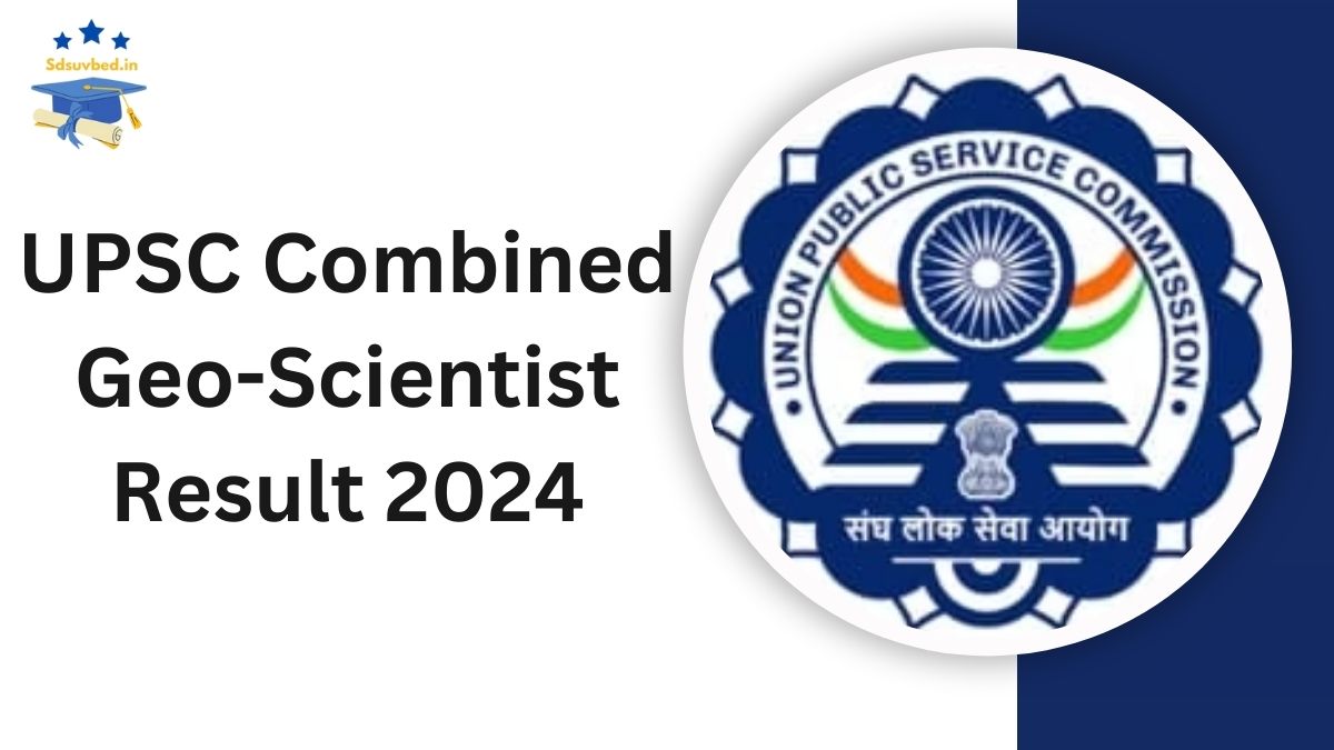 UPSC Combined Geo-Scientist Result