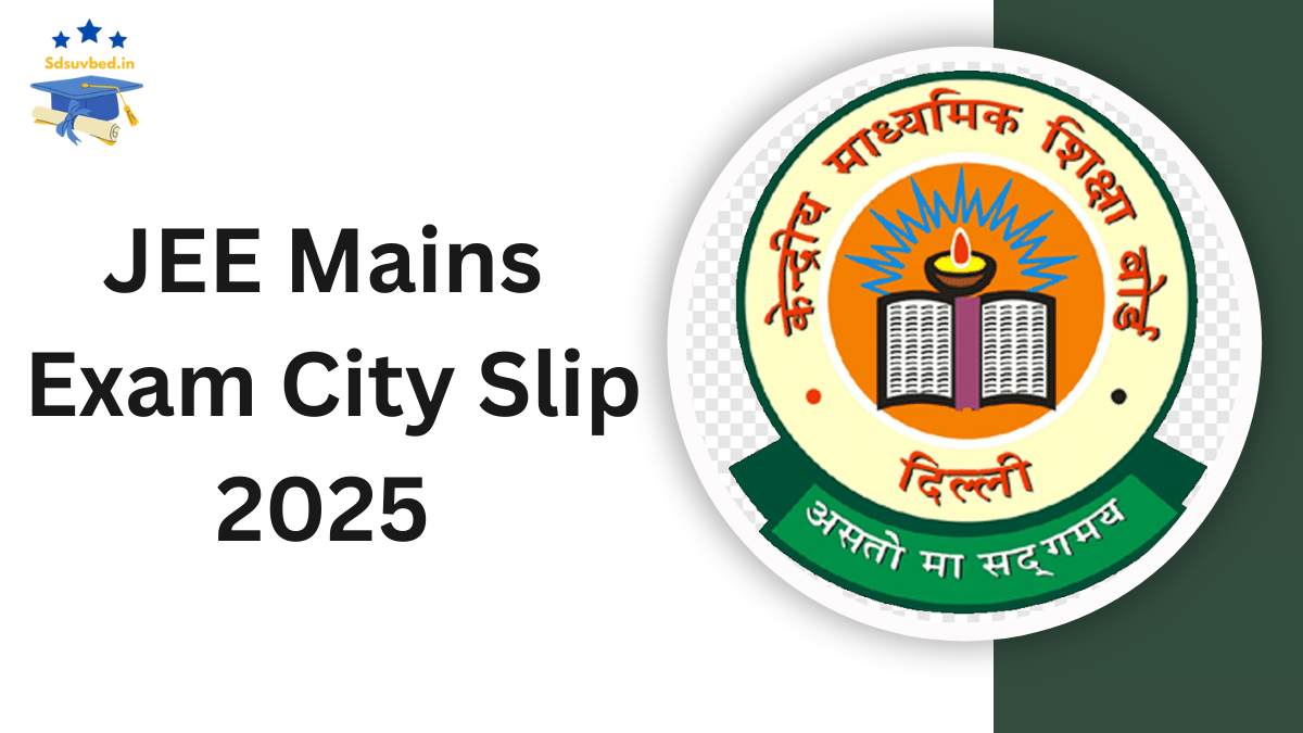 JEE Mains 2025 Exam City Slip: Check Details and Download Instructions