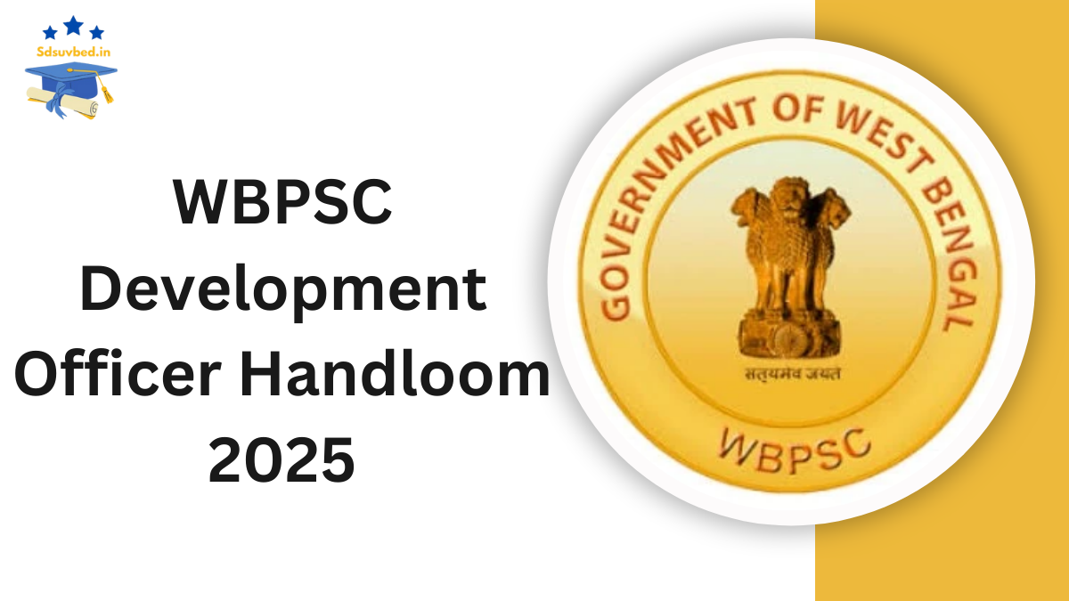 WBPSC Development Officer Handloom