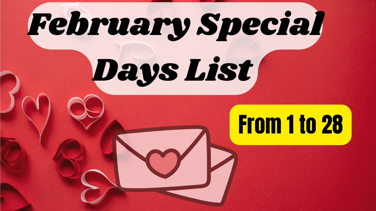 February Special Days List From 1 to 28