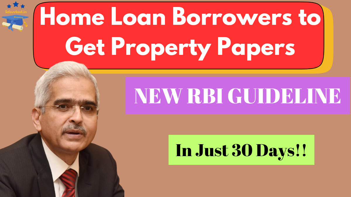 RBI's New Guidelines For Home Loan Borrowers