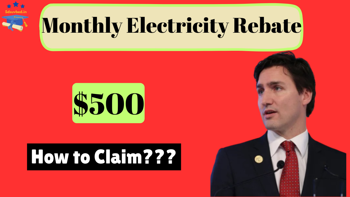 Monthly Electricity Rebate in Canada